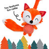 Diono Fox Character Car Seat Straps & Linkee Toy, Shoulder Pads for Baby, Infant, Toddler, 2 Pack Reversible Soft Seat Belt Cushion and Stroller Harness Covers Helps Prevent Strap irritation