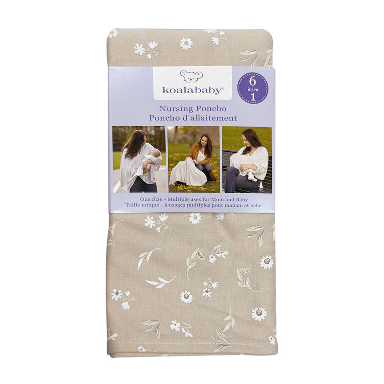 Koala Baby - 3-In-1 Nursing Cover Taupe Flowers