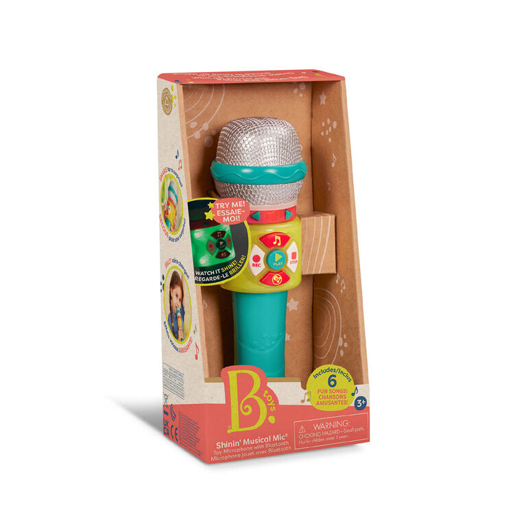 B. toys Shinin' Musical Mic Microphone musical jouet avec Bluetooth
