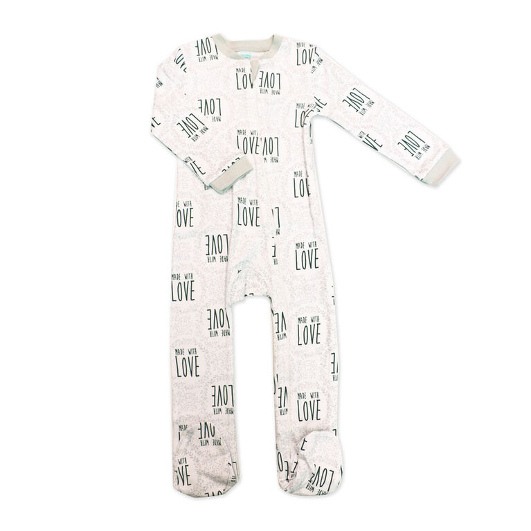 Combinaison Baby Mode Interlock : Gris Fabriqué avec amour 24M