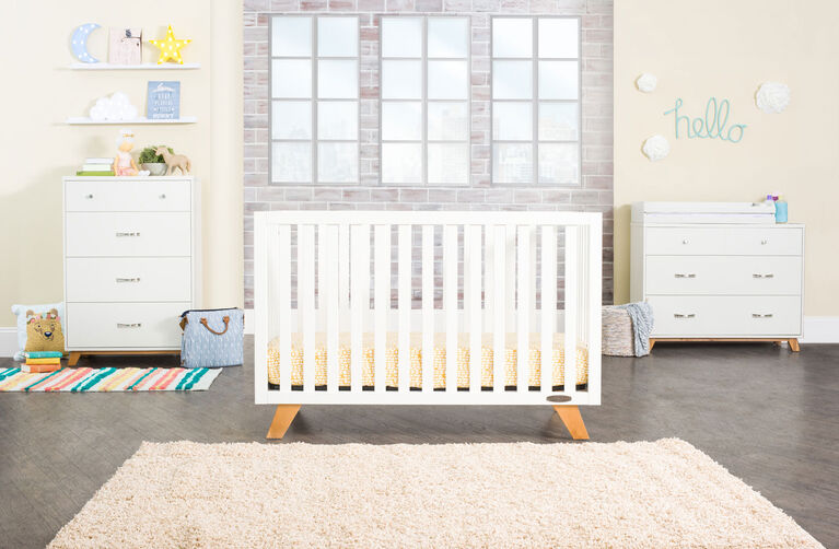 Child Craft Forever Eclectic SOHO 4-en-1 Lit d’enfant convertible - Blanc/Naturel