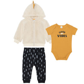 PL Baby - Ensemble &agrave; capuche 3 pi&egrave;ces Good Vibe 6M