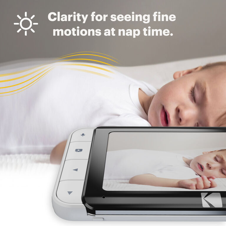 Kodak Cherish C525P Smart Video Baby Monitor, High-Quality Video For Clear And Confident Check-Ins, User-Friendly Setup And Use And Battery-Life Lasting Through Naptimes Or The Whole Night