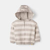 Hoody Mid Grey Mix Stripe 12-18M