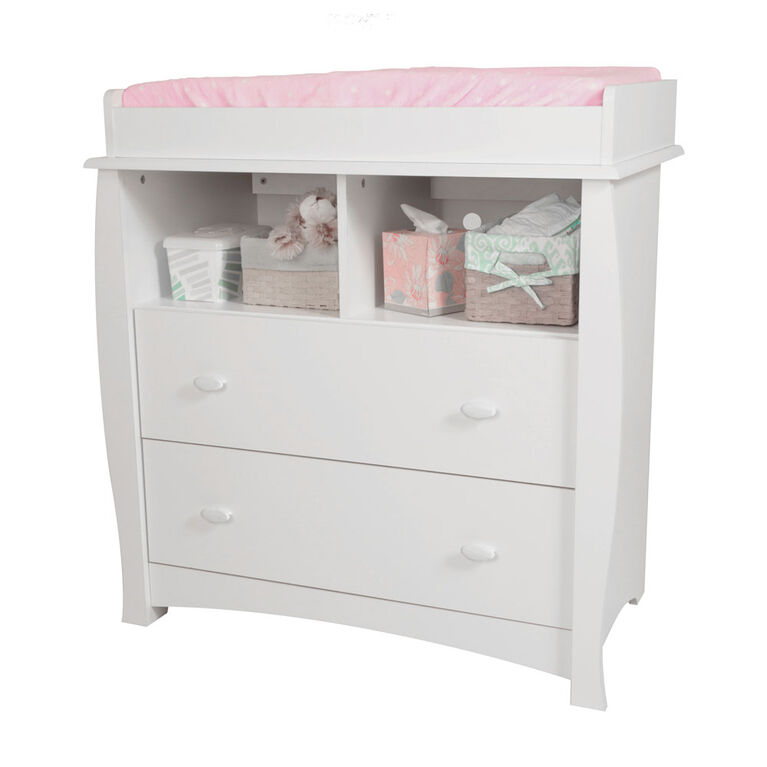 Beehive Changing Table With Removable Changing Station Pure White