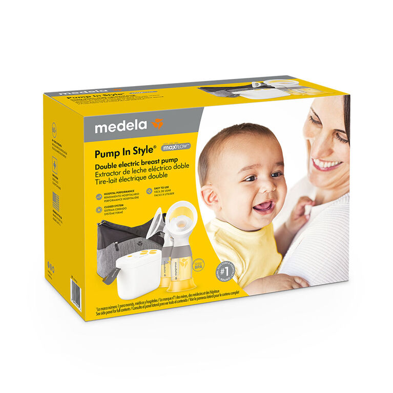 Medela Pump In Style with MaxFlow Technology, Closed System Quiet Portable Double Electric Breastpump, with PersonalFit Flex Breast Shields