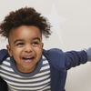 zip happy hoodie, 12-18m - dark blue
