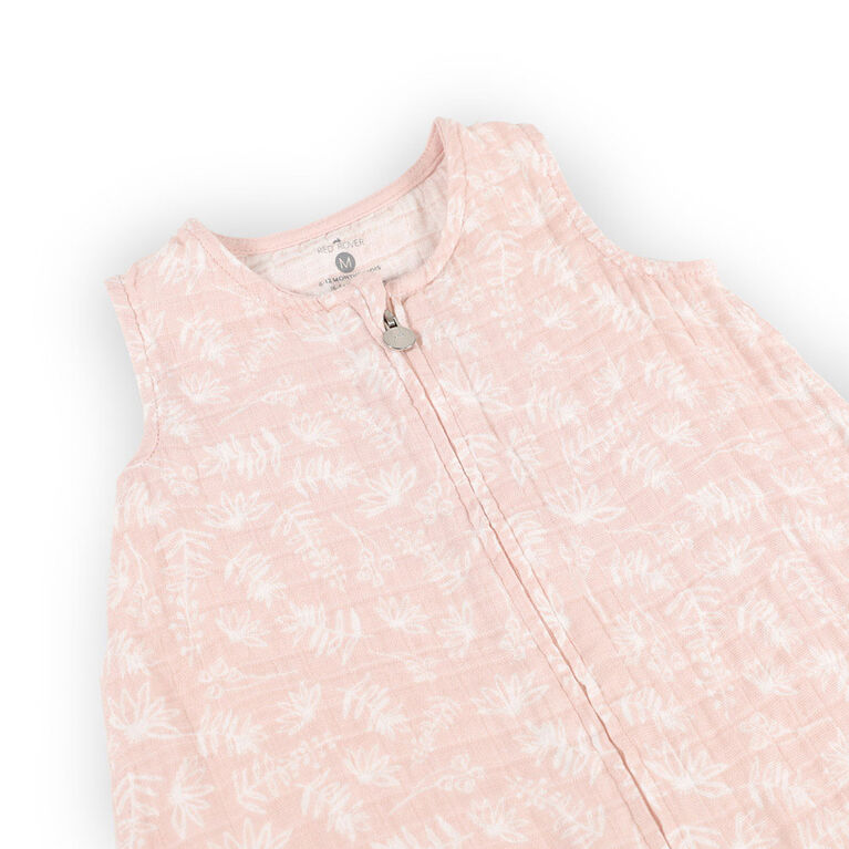 Red Rover - Cotton Muslin Sleep Bag Medium - Pink Meadow