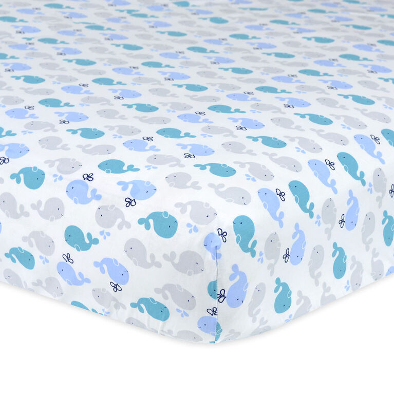 Gerber Whales Fitted Crib Sheet