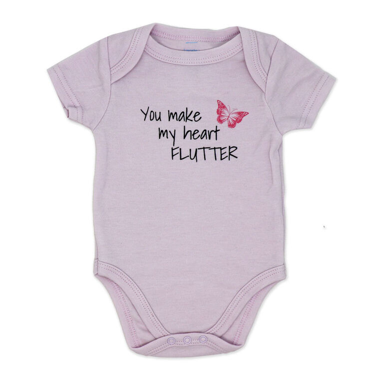 Baby Mode 3 Pack Bodysuit: Purple Butterfly