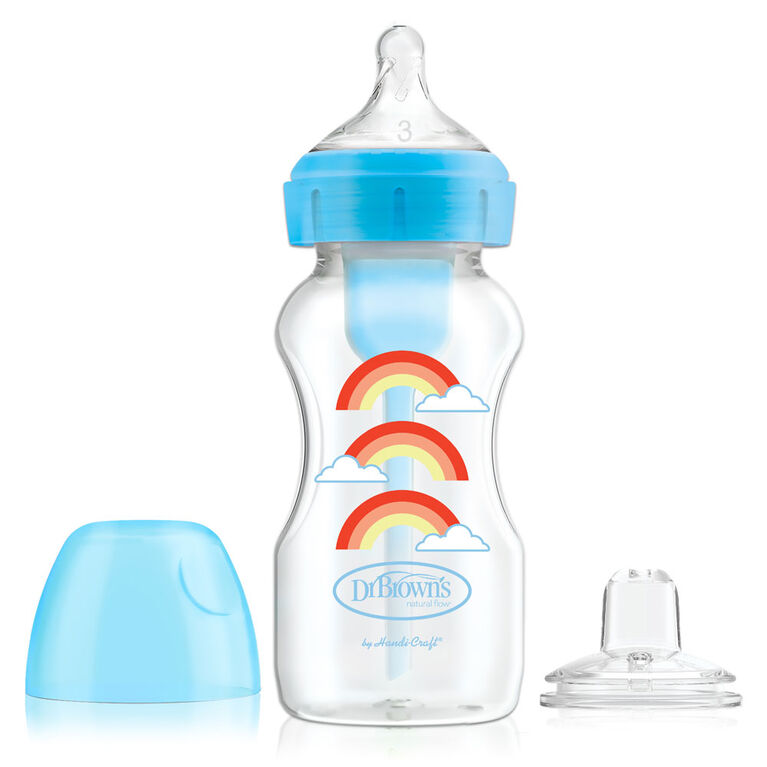 Dr. Brown's Options+ Sippy Bottle Starter Kit Wide Neck - Blue