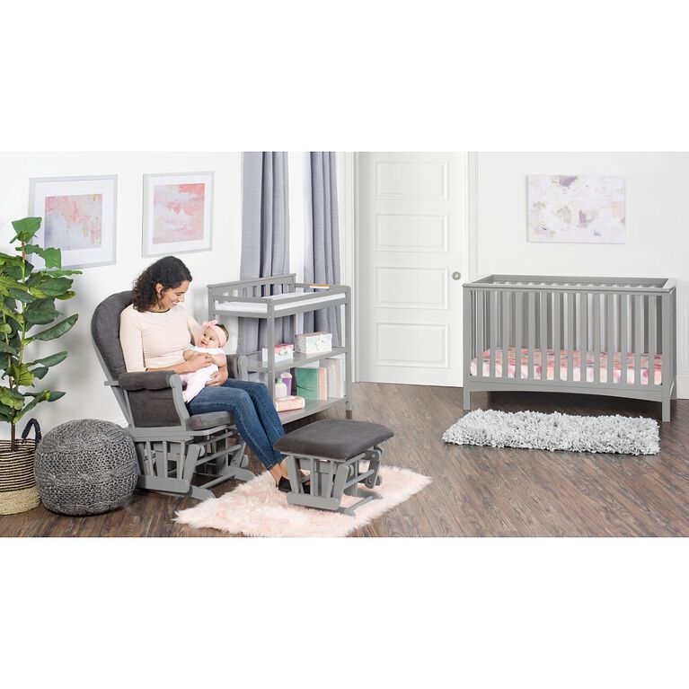 Forever Eclectic by Child Craft London 4-in-1 Convertible Crib, Cool Gray