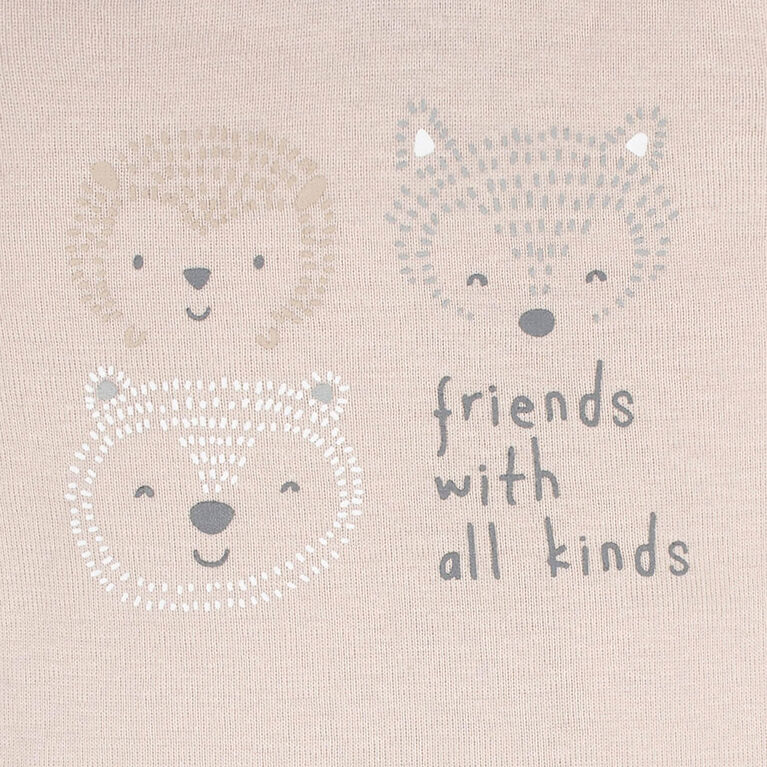 Gerber Childrenswear - Paquet de 3 combinaisons à manches courtes - Friends - 3-6M