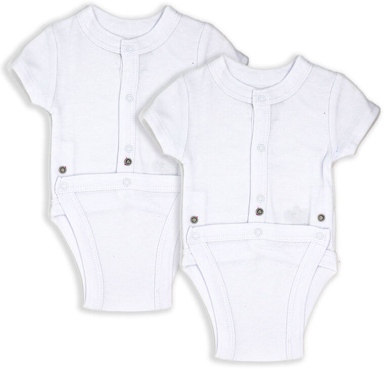 Necessities by Tendertyme White Diaper Vest- Preemie