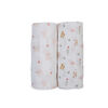 Lulujo - 2 Pack Cotton Muslin Swaddles - Kitty+Flower