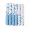 Jesse & Lulu Lot de 12 gants de toilette sur le thème du ciel : bleu