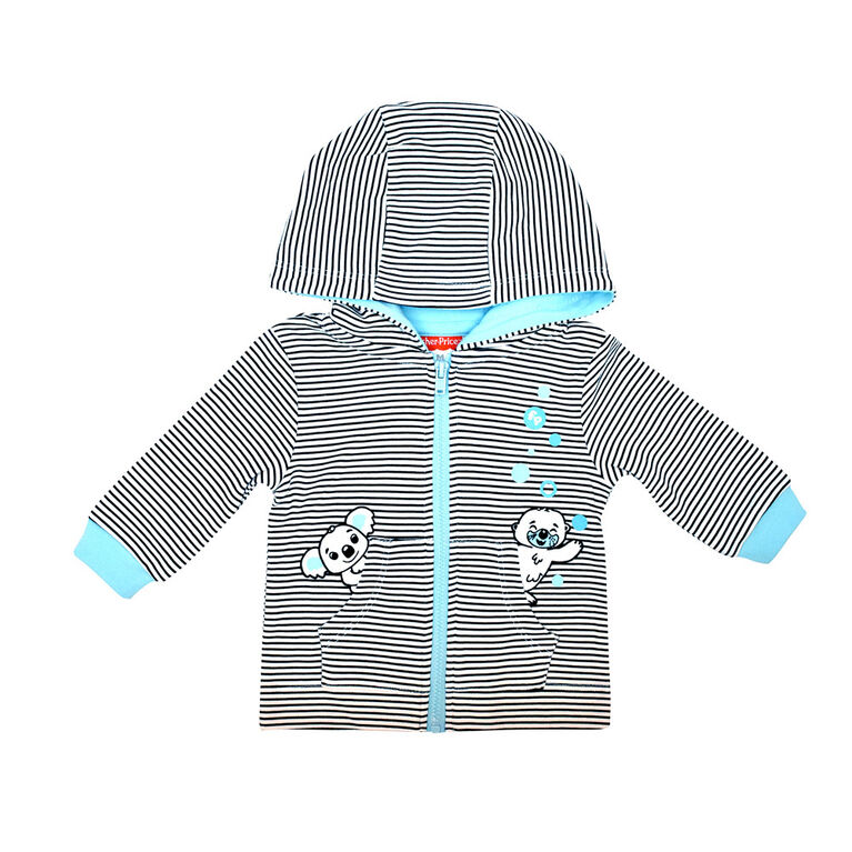 Fisher Price Hooded Cardigan - Blue, 6 months