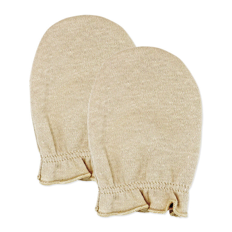 Naturelle 3 Pack Mitts: Beige 0-6M