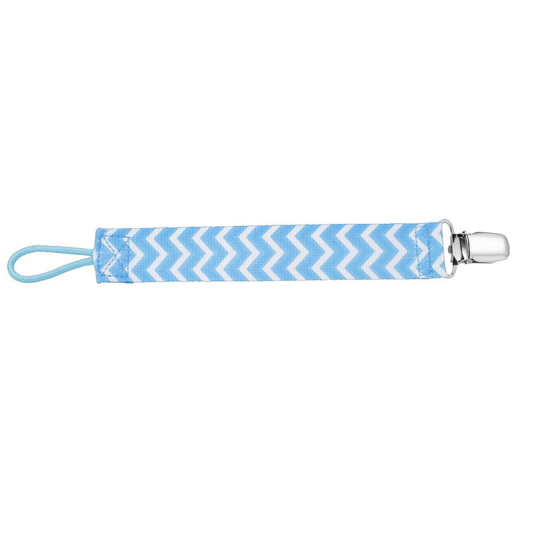 Dr. Brown's Pacifier/Soother Clip - Blue Chevron.