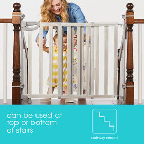 Wood Banister & Stair Gate