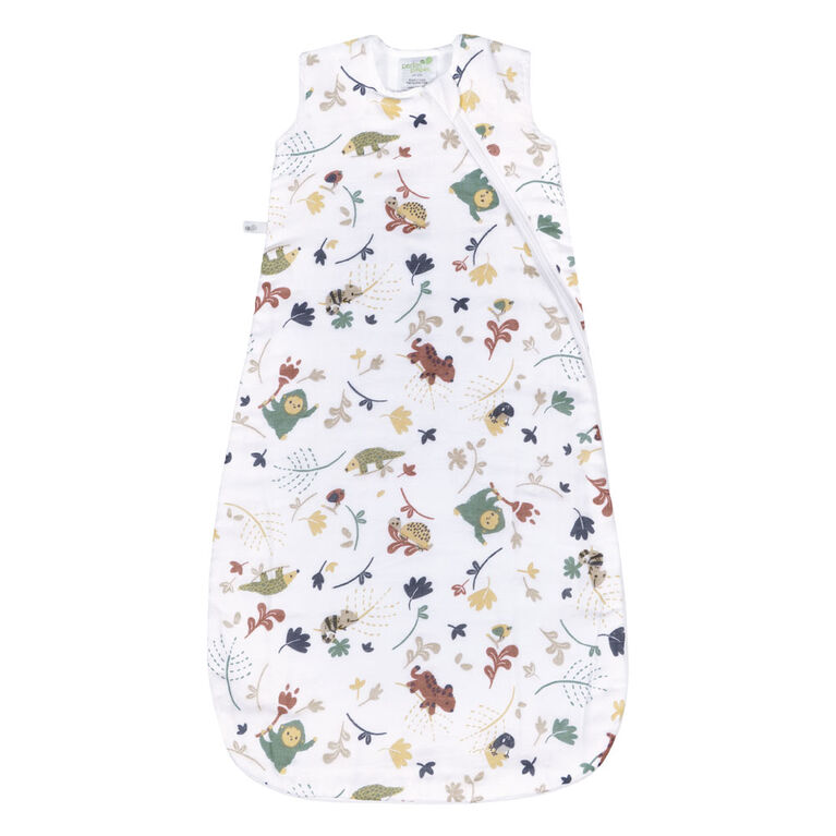 Perlimpinpin-Muslin sleep bag 1.5 TOG-Jungle green-6-18m
