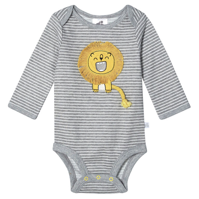 Lot de deux pièces : pantalon et maillot biologiques Onesies à manches longues pour nouveau-né garçon – Petit Lion 0-3 mois