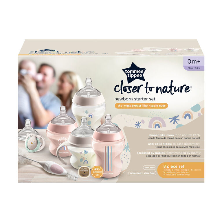 Coffret de biberons Closer to Nature de Tommee Tippee pour nouveaux-nés