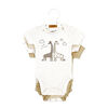 Naturelle 4 Pack Short Sleeve Bodysuit: Beige Preemie