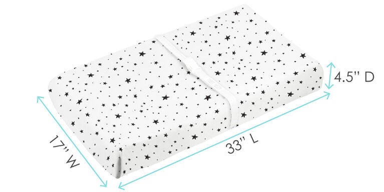 Kushies Couvre-Matelas pour Table à Langer avec Ouvertures pour Sangles Flanelle Flèches Noires