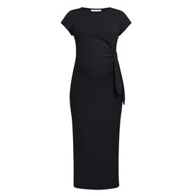 Motherhood Short Sleeve Side Tie Midi Dress