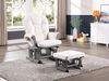 Lennox Valencia Glider Chair and Ottoman - Gray/Cream