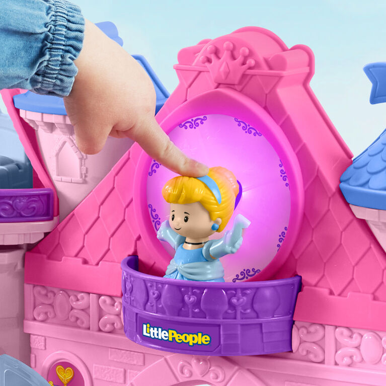 Disney Princess Magical Lights and Dancing Castle Little People Toddler Playset, 2 Figures