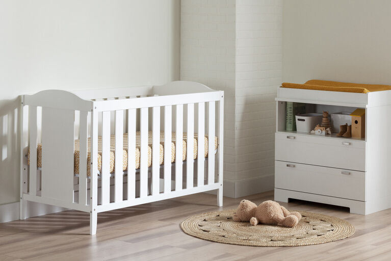 Reevo 3-in-1 Convertible Crib Pure White