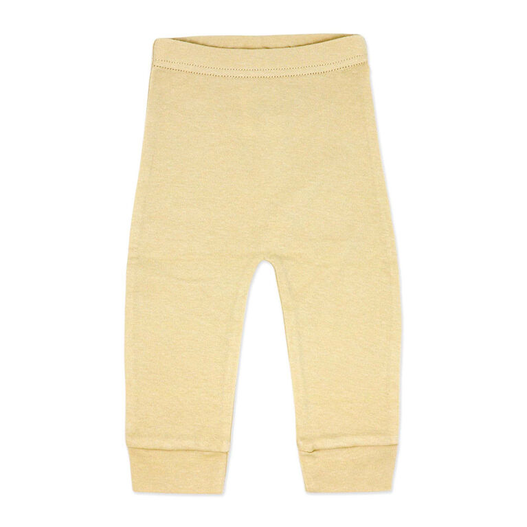 Baby Mode Cuffed Pants:Tan Solid Newborn