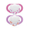 Ensemble de 2 sucettes orthodontiques Deco NaturalFit de Chicco, 4 Mois+ - Rose.