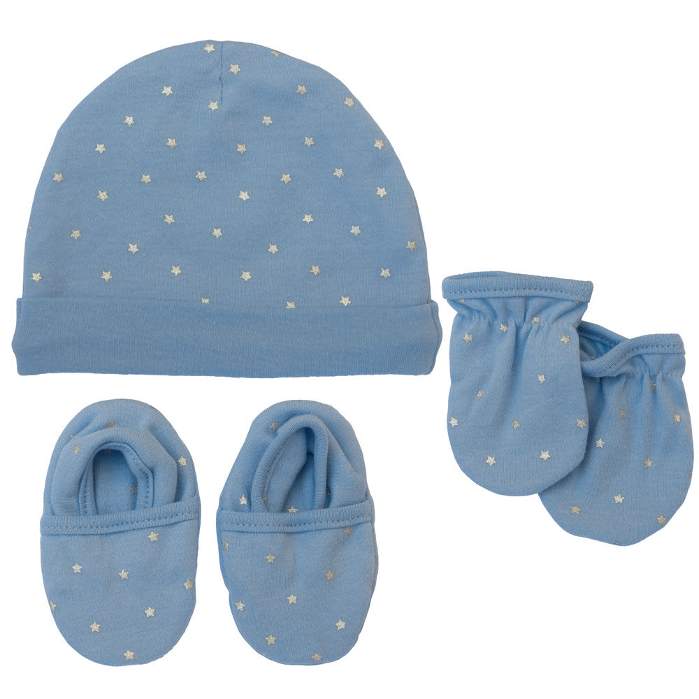 Koala Baby Hat Mittens And Booties Blue size 3 6 months