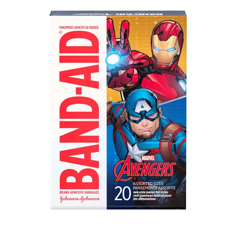 Band-Aid Adhesive Bandages for Kids, Marvel Avengers, 20 Count