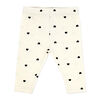 Baby Mode 3 Piece Legging and Headband Set: Cream Heart 6M