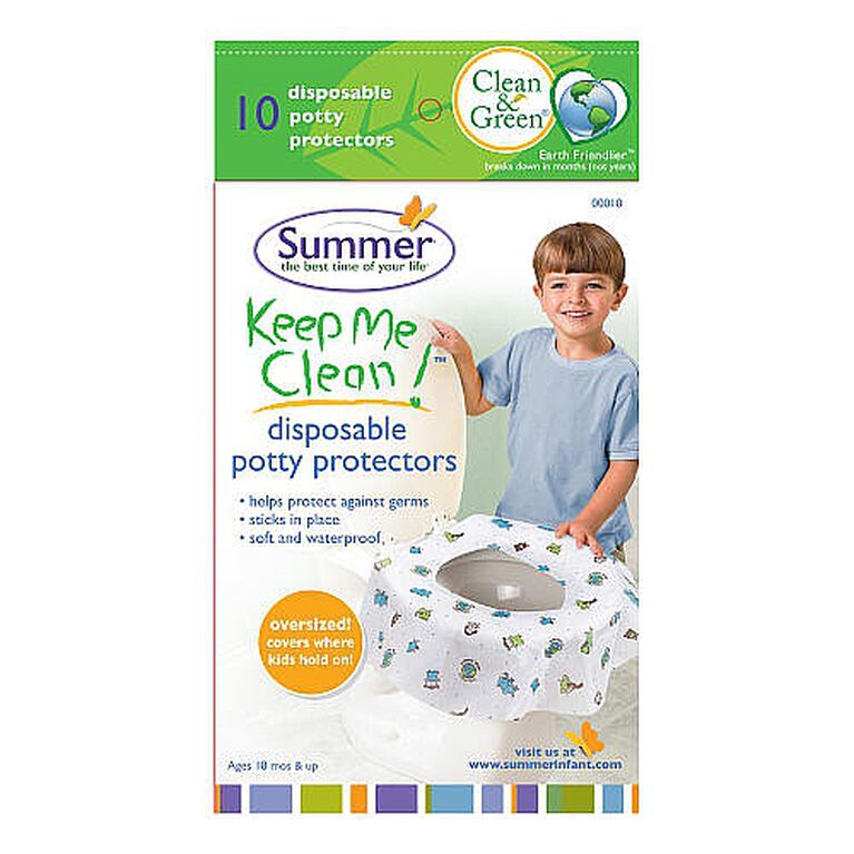 Summer Infant - Paquet de 10 couvre-si&egrave;ges de toilette Clean & Green - Version anglaise