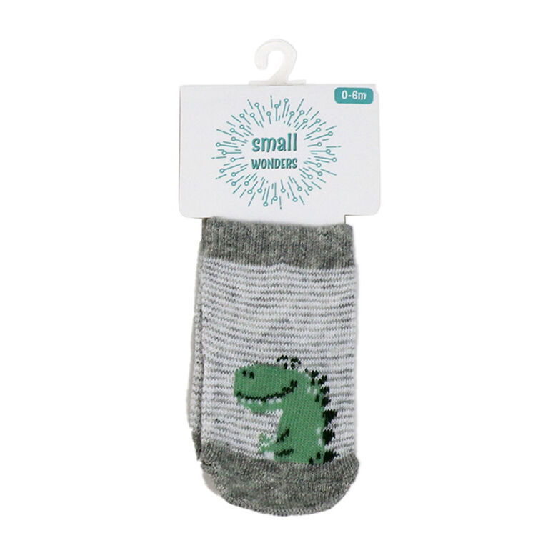 Small Wonder - Baby Sock,Green Dinosaur 