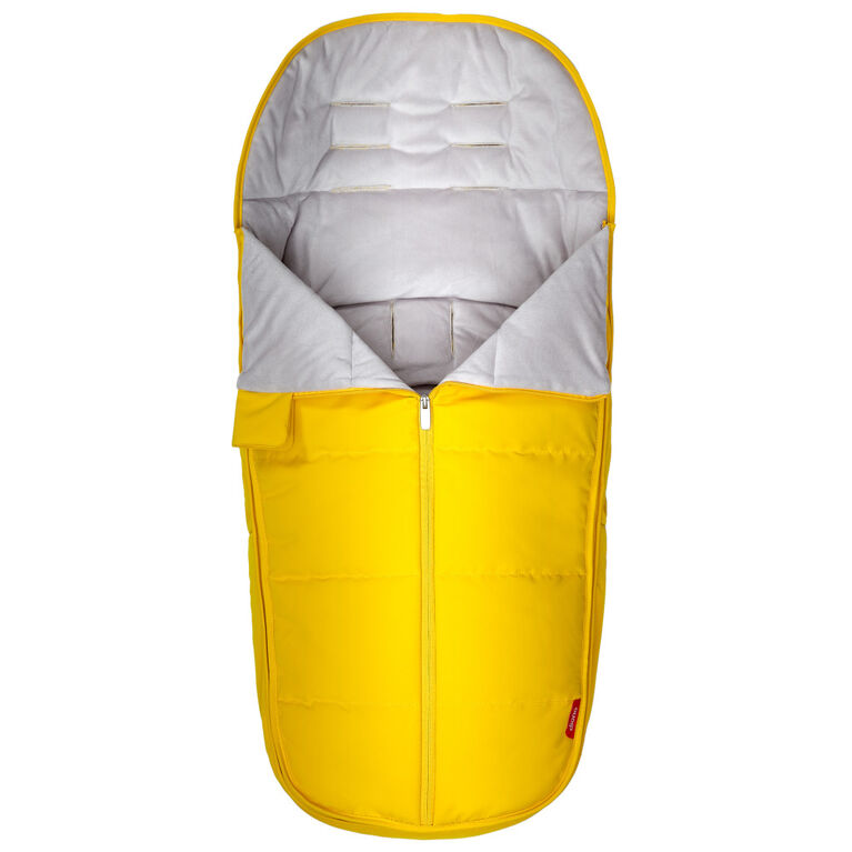 Diono All Weather Stroller Footmuff, Universal Fit from Baby to Toddler With Cozy Super Soft Padding, Weatherproof, Water Resistant Lining, Yellow Sulphur