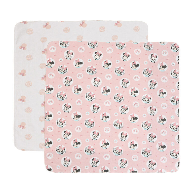 Disney Minnie Mouse, Going Dotty, 2-pack Flannel Fitted Crib Sheets