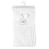 White Cable Knit Sherpa Baby Blanket