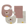 4 Pack Simmons Bib & Burpcloth Set Pink
