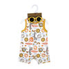 Mini Hop Rib Romper with Sunglasses:Yellow Zoo Animals