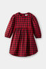 Flannel Plaid Dress Red 3-4Y