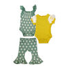 Baby Mode 3 Piece Pant Set: Yellow/Blue Sunflower 18M