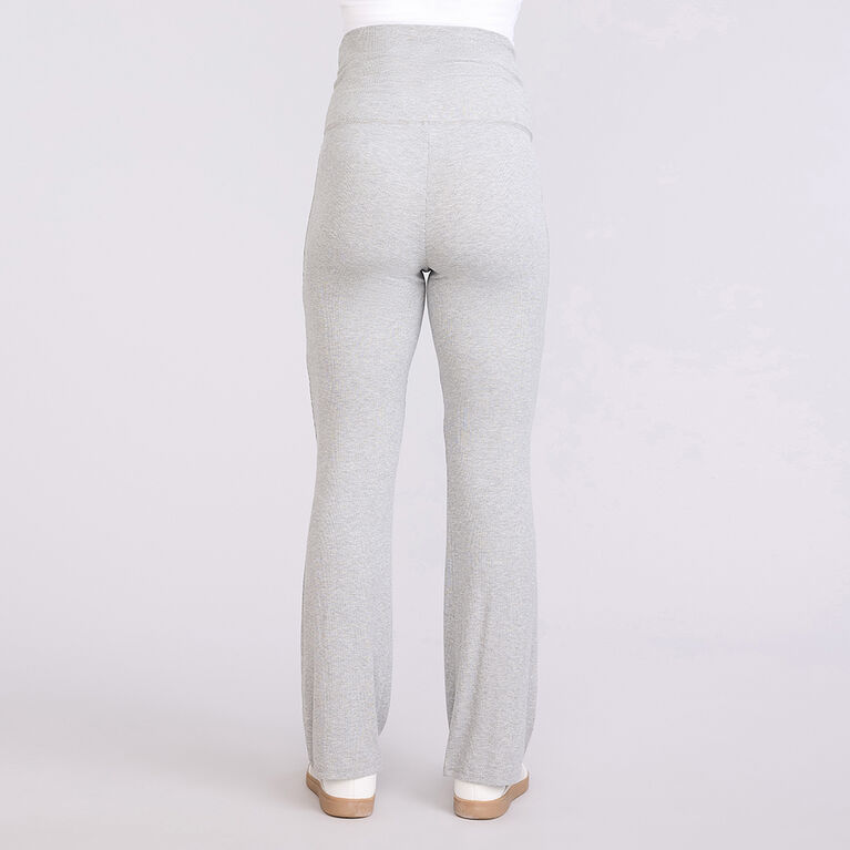 Motherhood - Rollover Wasitband Flare Pant - Grey Mix - S