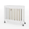 Mini Compact Crib with Mattress, White