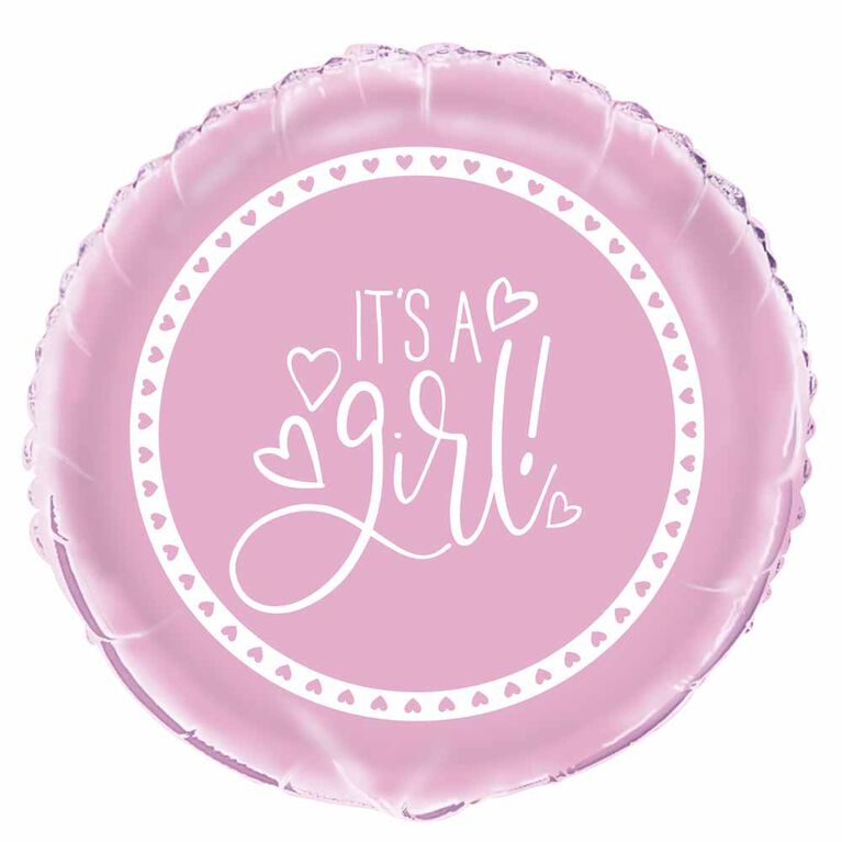Pink Hearts Baby Shower Foil 18" - English Edition